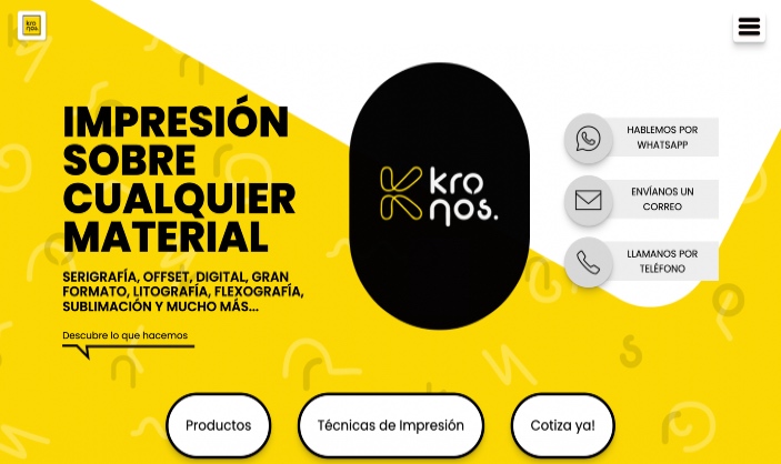 Kronos Impresores Landing Page